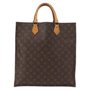 LOUIS VUITTON Monogram Sac Plat Hand Bag M51140 LV Auth gh1042-13