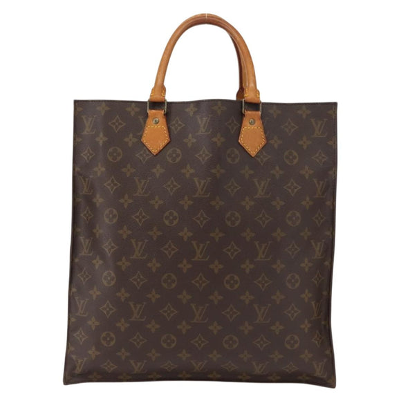 LOUIS VUITTON Monogram Sac Plat Hand Bag M51140 LV Auth gh1042