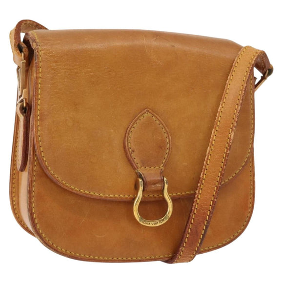 LOUIS VUITTON Nomad leather Saint Cloud PM Shoulder Bag Beige LV Auth gh1044