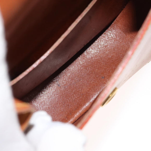 LOUIS VUITTON Nomad leather Saint Cloud PM Shoulder Bag Beige LV Auth gh1044