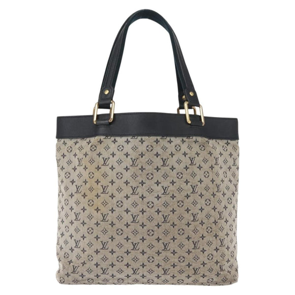 LOUIS VUITTON Monogram Mini Lucille GM Tote Bag Blue M92675 LV Auth gh1046