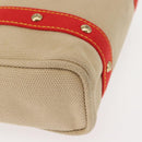 LOUIS VUITTON Antigua Cabas MM Tote Bag Canvas Beige Red M40035 LV Auth gh1049-9
