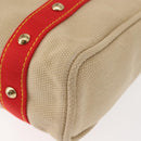 LOUIS VUITTON Antigua Cabas MM Tote Bag Canvas Beige Red M40035 LV Auth gh1049-14