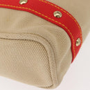 LOUIS VUITTON Antigua Cabas MM Tote Bag Canvas Beige Red M40035 LV Auth gh1049-15