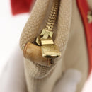 LOUIS VUITTON Antigua Cabas MM Tote Bag Canvas Beige Red M40035 LV Auth gh1049-10