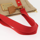 LOUIS VUITTON Antigua Cabas MM Tote Bag Canvas Beige Red M40035 LV Auth gh1049-7
