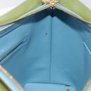 LOUIS VUITTON Monogram Vernis Houston Hand Bag Baby Blue M91005 LV Auth gh1056-20