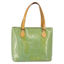 LOUIS VUITTON Monogram Vernis Houston Hand Bag Baby Blue M91005 LV Auth gh1056-13