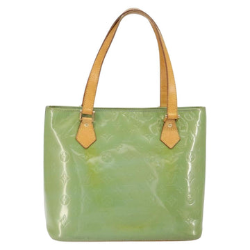 LOUIS VUITTON Monogram Vernis Houston Hand Bag Baby Blue M91005 LV Auth gh1056 - 0