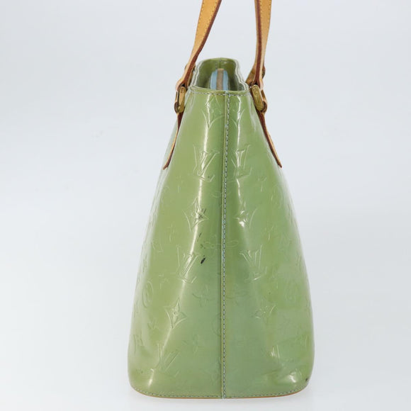 LOUIS VUITTON Monogram Vernis Houston Hand Bag Baby Blue M91005 LV Auth gh1056