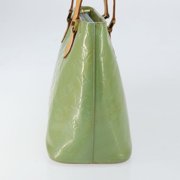 LOUIS VUITTON Monogram Vernis Houston Hand Bag Baby Blue M91005 LV Auth gh1056