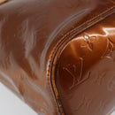 LOUIS VUITTON Monogram Vernis Houston Hand Bag Bronze M91122 LV Auth gh1057-15