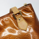 LOUIS VUITTON Monogram Vernis Houston Hand Bag Bronze M91122 LV Auth gh1057-18