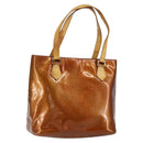 LOUIS VUITTON Monogram Vernis Houston Hand Bag Bronze M91122 LV Auth gh1057-1