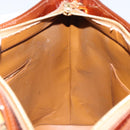 LOUIS VUITTON Monogram Vernis Houston Hand Bag Bronze M91122 LV Auth gh1057-21