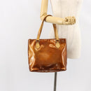 LOUIS VUITTON Monogram Vernis Houston Hand Bag Bronze M91122 LV Auth gh1057-25