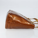 LOUIS VUITTON Monogram Vernis Houston Hand Bag Bronze M91122 LV Auth gh1057-3