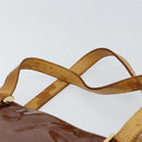 LOUIS VUITTON Monogram Vernis Houston Hand Bag Bronze M91122 LV Auth gh1057-8