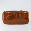 LOUIS VUITTON Monogram Vernis Houston Hand Bag Bronze M91122 LV Auth gh1057-5