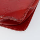 LOUIS VUITTON Monogram Vernis Motto Accessory Pouch Red M91137 LV Auth gh1058-15