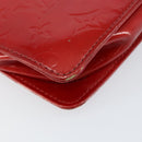 LOUIS VUITTON Monogram Vernis Motto Accessory Pouch Red M91137 LV Auth gh1058-16