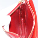 LOUIS VUITTON Monogram Vernis Motto Accessory Pouch Red M91137 LV Auth gh1058-18