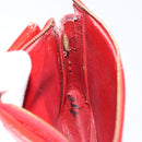 LOUIS VUITTON Monogram Vernis Motto Accessory Pouch Red M91137 LV Auth gh1058-19