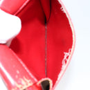 LOUIS VUITTON Monogram Vernis Motto Accessory Pouch Red M91137 LV Auth gh1058-20