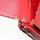 LOUIS VUITTON Monogram Vernis Motto Accessory Pouch Red M91137 LV Auth gh1058-11