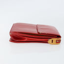 LOUIS VUITTON Monogram Vernis Motto Accessory Pouch Red M91137 LV Auth gh1058-3