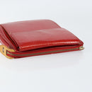 LOUIS VUITTON Monogram Vernis Motto Accessory Pouch Red M91137 LV Auth gh1058-5