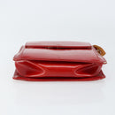LOUIS VUITTON Monogram Vernis Motto Accessory Pouch Red M91137 LV Auth gh1058-6