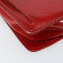 LOUIS VUITTON Monogram Vernis Motto Accessory Pouch Red M91137 LV Auth gh1058-14