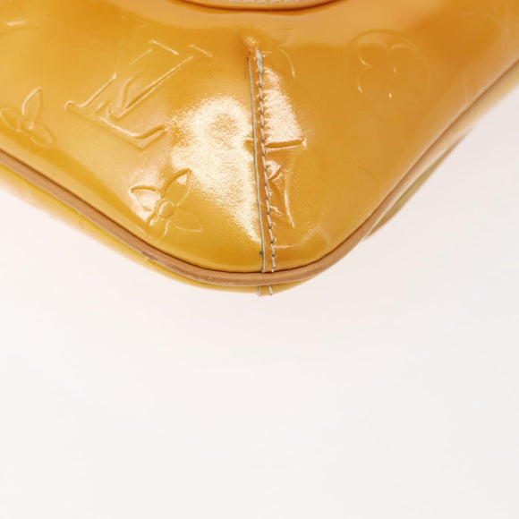 LOUIS VUITTON Monogram Vernis Thompson Street Bag Lime Yellow M91071 Auth gh1059