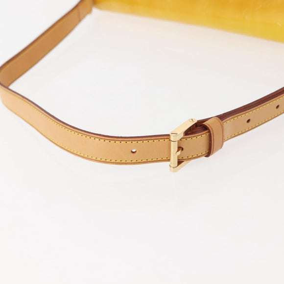 LOUIS VUITTON Monogram Vernis Thompson Street Bag Lime Yellow M91071 Auth gh1059