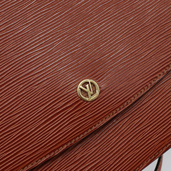 LOUIS VUITTON Epi Grenel Shoulder Bag Brown Kenya M52363 LV Auth gh1061