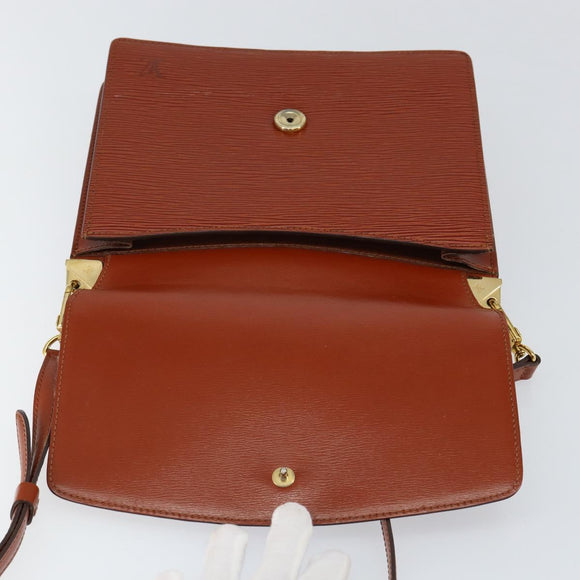 LOUIS VUITTON Epi Grenel Shoulder Bag Brown Kenya M52363 LV Auth gh1061
