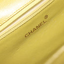 CHANEL Twist Shoulder Bag Caviar Skin Green Gold CC Auth gh1064-19