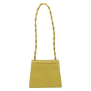 CHANEL Twist Shoulder Bag Caviar Skin Green Gold CC Auth gh1064-2