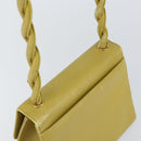 CHANEL Twist Shoulder Bag Caviar Skin Green Gold CC Auth gh1064-6