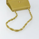 CHANEL Twist Shoulder Bag Caviar Skin Green Gold CC Auth gh1064-7