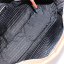 PRADA Shoulder Bag Leather Orange Silver Auth gh1065-10