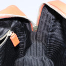 PRADA Shoulder Bag Leather Orange Silver Auth gh1065-24