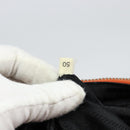 PRADA Shoulder Bag Leather Orange Silver Auth gh1065-11