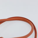 PRADA Shoulder Bag Leather Orange Silver Auth gh1065-14