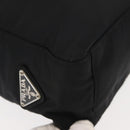 PRADA Tote Bag Nylon Black Silver Auth gh1067-15