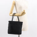 PRADA Tote Bag Nylon Black Silver Auth gh1067-22