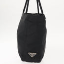 PRADA Tote Bag Nylon Black Silver Auth gh1067-4
