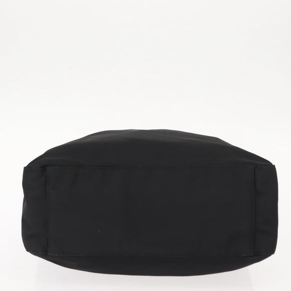 PRADA Tote Bag Nylon Black Silver Auth gh1067