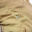 PRADA Chain Shoulder Bag Nylon Beige Gold Auth gh1068-9